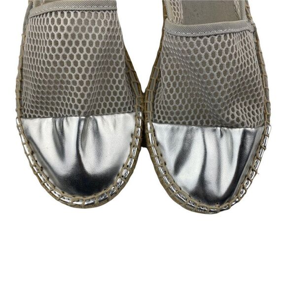 Sam Edelman Circus Women's Jute & Mesh Beige & Silver Lena Espadrille Flats US 7 - Picture 6 of 12